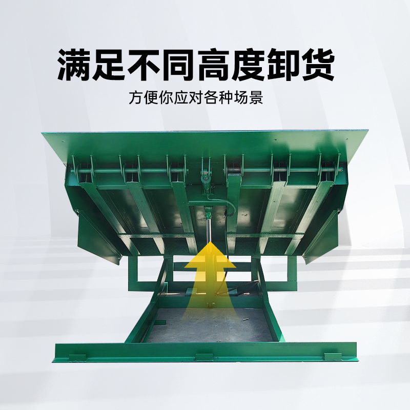 Rampa eléctrica para montacargas para carga ascendente, puente de carga fijo de 10 toneladas, plataforma ajustable fija para carga y descarga logística de contenedores.