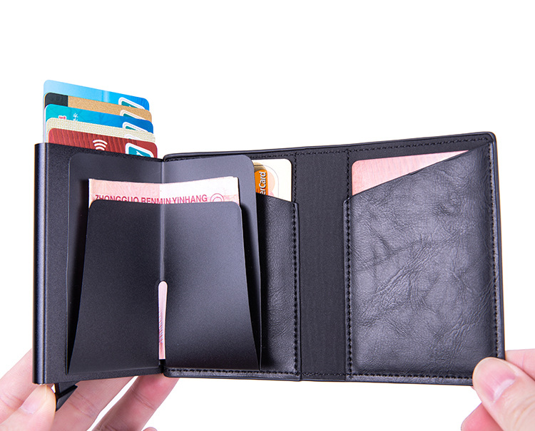 Men's Solid Color Pu Leather Open Card Holders display picture 1