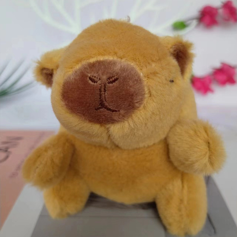 Christmas Capybara Plush Scarf Pendant Keychain Bag Charm Cute Capybara Accessories
