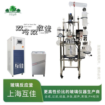 laboratory 10L condensation Collect double-deck Jacket Glass Reactor High and low temperature vacuum Reactor