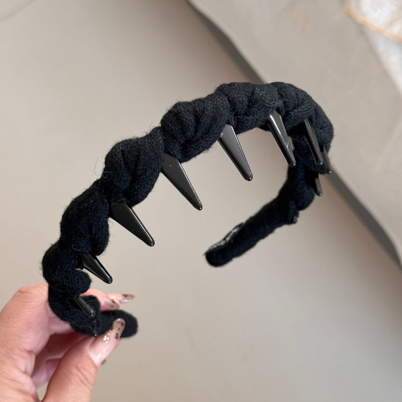 高品质缠绕麻花长齿发箍高颅顶压发洗脸头箍带齿防滑发卡发饰|undefined