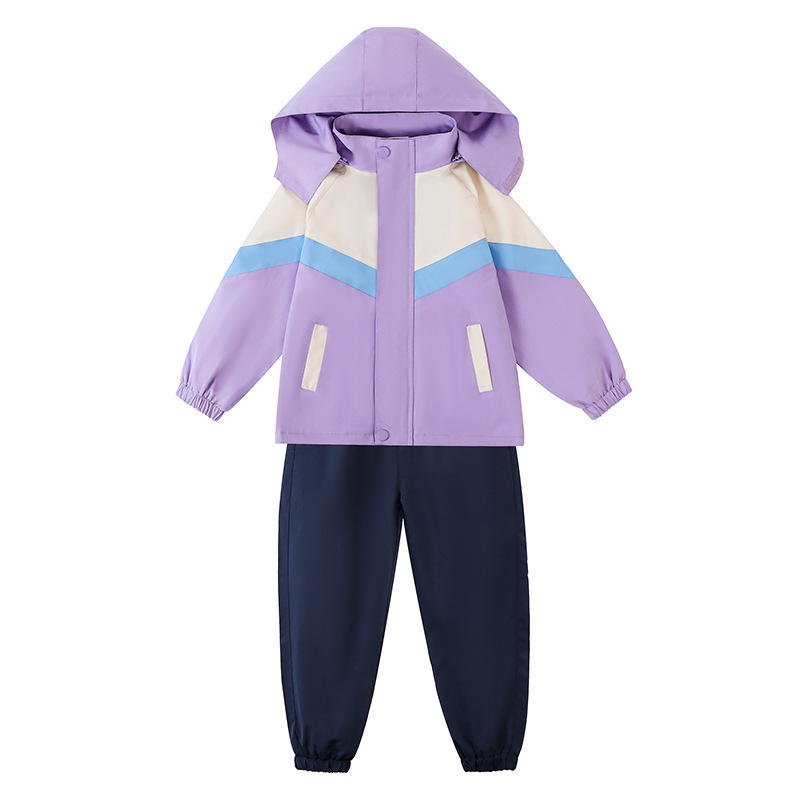 夏季小学生校服冲锋衣秋冬班服短袖套装儿童运动会幼儿园园服夏装|undefined