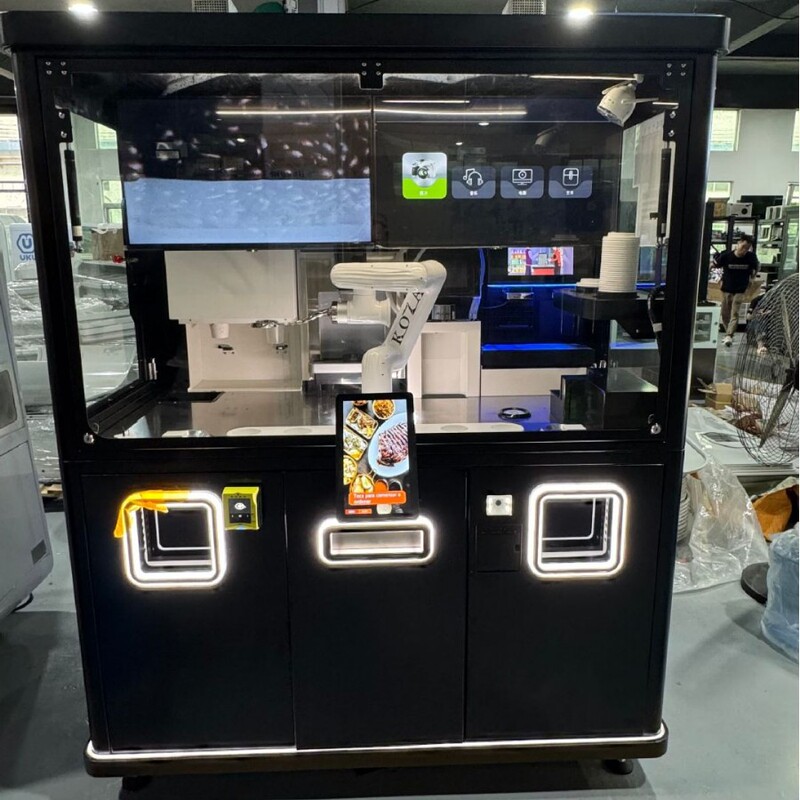 Automatic Coffee Vending Machine with Six-Axis Robot Freshly Ground Coffee Fresh Coffee Beans Coffee Robotic Arm