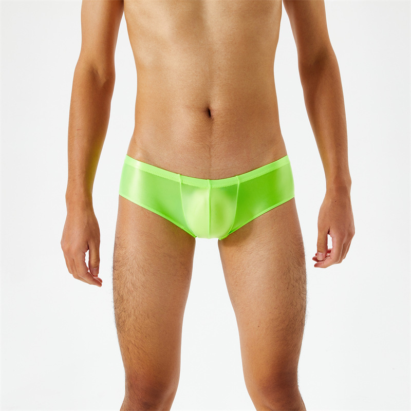 Thin oil-permeable bright gloss high elastic large size silk smooth ultra-low waist men's boxer underwear sexy lingerie 7072 Thin oil-permeable bright gloss high elastic large size silk smooth ultra-low waist men's boxer underwear sexy lingerie 7072