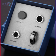 钛钢耳钉套装男复古不掉色耳环高级感简约耳饰女百搭时尚配饰饰品