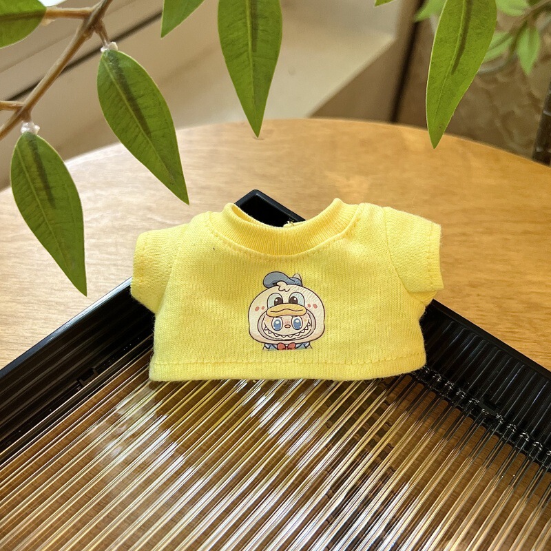仅衣服】夏日款17厘米Labubu娃衣拉布挂件一二代搪胶公仔换装套装|undefined