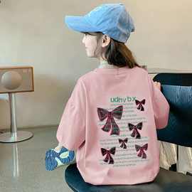 儿童短袖t恤纯棉女童2026夏装女宝宝童装上衣一件代发小童打底潮T