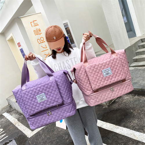 Wholesale dry and wet separation travel fitness bag yoga bag sports tote bag independent shoe position shoulder bag for maternity boarding bag