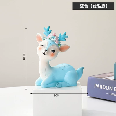 Car Ornaments, Safe Journey, Car ornaments - blue-elegant-deer