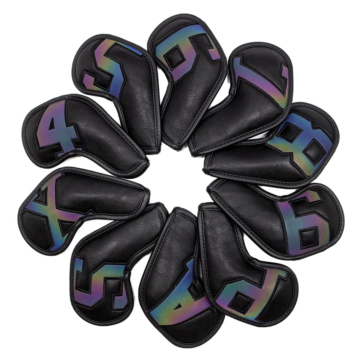 10-pieza cubierta de varilla de hierro cubierta GOLF CLUB cubierta protectora GOLF CLUB suministros de GOLF regalo cubierta de la cabeza de Rod