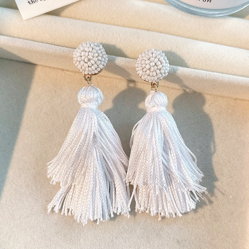 Bohemian Classic Style Geometric Cloth Tassel Women's Drop Earrings display picture 3