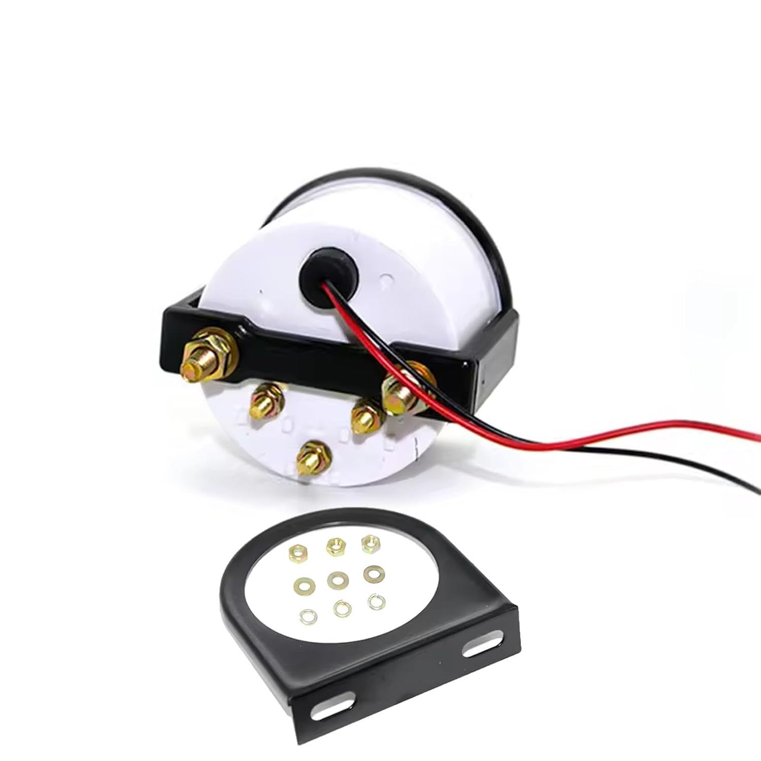 Cross-Border Hot Selling 2-Inch 52mm Fuel Gauge 12V Black Face Red Pointer Modified Fuel Gauge 240-33 Ohms