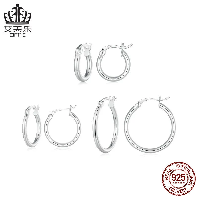 Подарочные серьги Eva Life Genuine earrings, платиновый аксессуар, 925 образец серебра, простой и элегантный дизайн