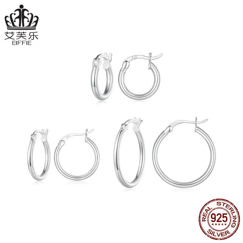 Подарочные серьги Eva Life Genuine earrings, платиновый аксессуар, 925 образец серебра, простой и элегантный дизайн