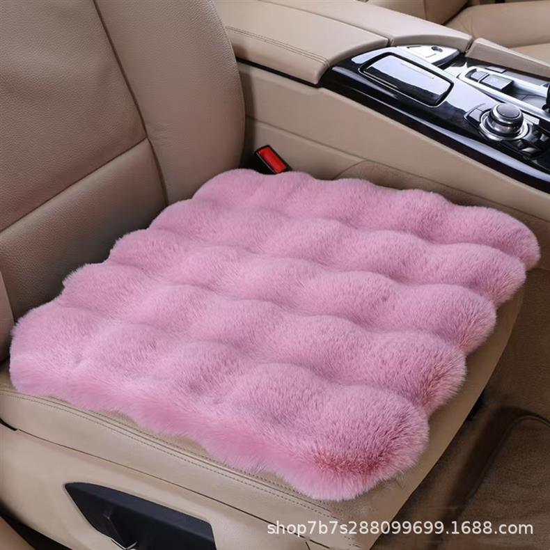 Car Seat Cushion Winter Bubble Velvet Without Backrest Three-Piece Set Ins Popular Thickened Single Piece Short Plush Warm