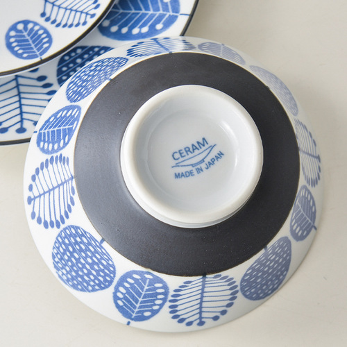 日本进口哑光叶系列米饭碗汤面碗圆盘平盘日式创意汤碗家用大号