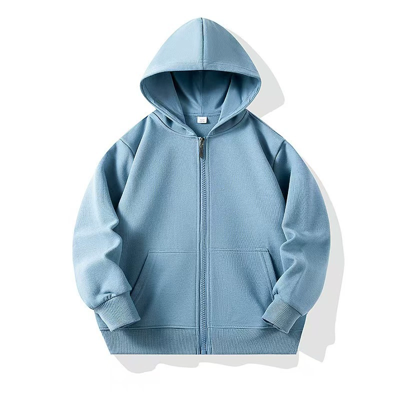 Демисезонная детская кофта на молнии с капюшоном, толстовка oversize, одежда для детей