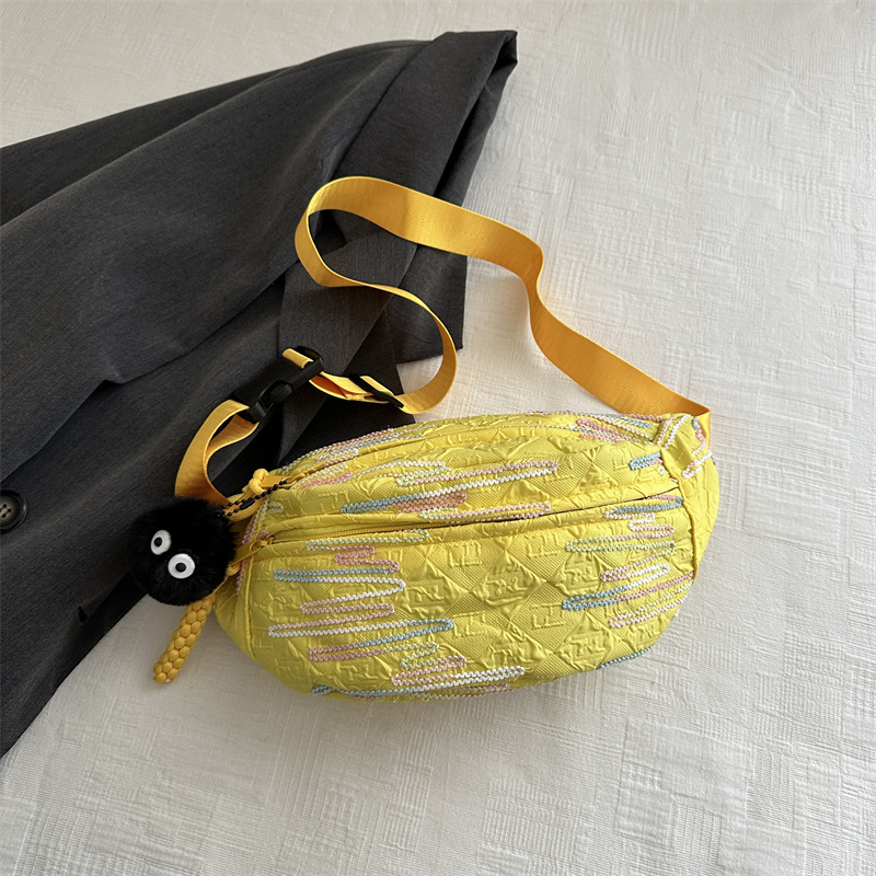 Bolso de moda coreano de 2024 verano nuevo bolso de tela casual bolso de mochila estética personalidad bolso de teléfono móvil bolso de viaje