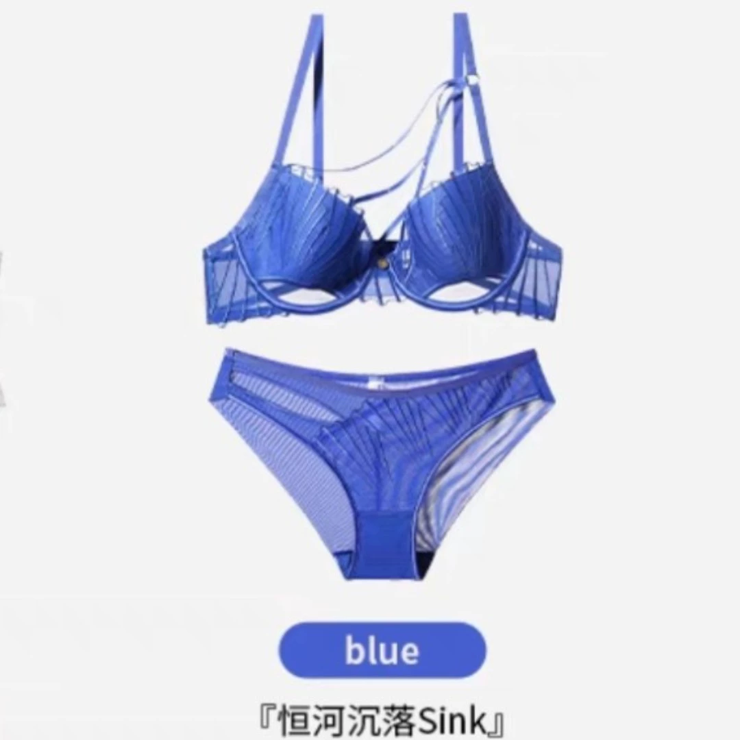 Large cup of cotton new hollow bra, women's sexy underwear, beautiful breasts, pulling on the tuto chest suits, big breasts