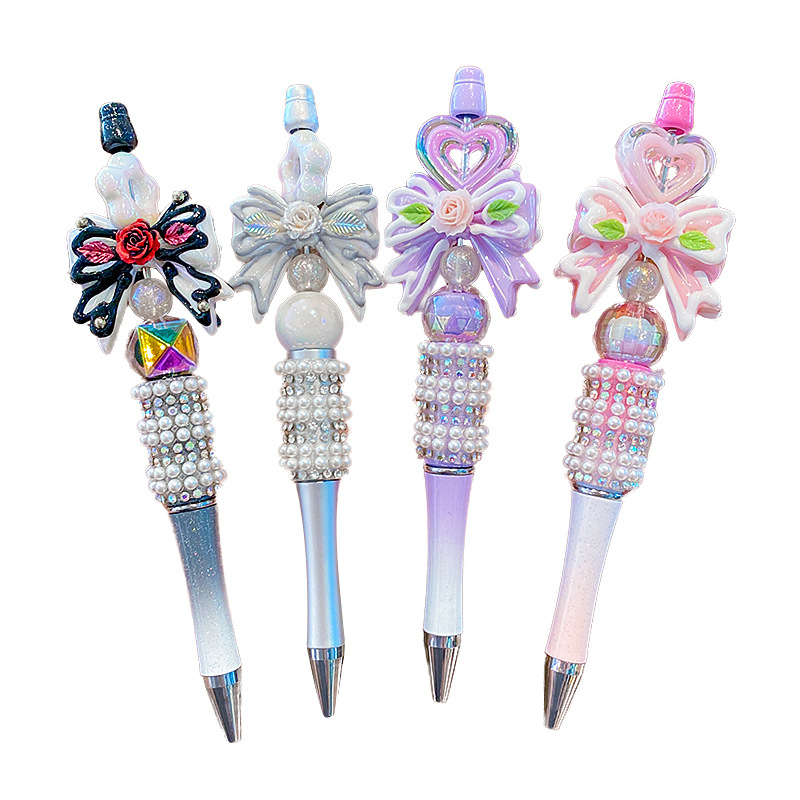 Papelería infantil bolígrafo de bola giratorio personalizado creativo de diamantes hechos a mano bolígrafo de cristal regalo de estudiantes
