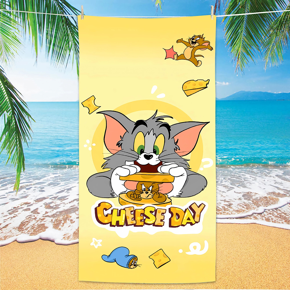 Transfronterizos amazónicos gatos y ratas toallas de playa clase A niños caricaturas toallas de baño de playa microfibra toallas de secado rápido