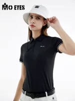 MO EYES Magic Eye Golf Женская футболка с короткими рукавами Летняя мягкая эластичная спортивная одежда с разрезом по краю