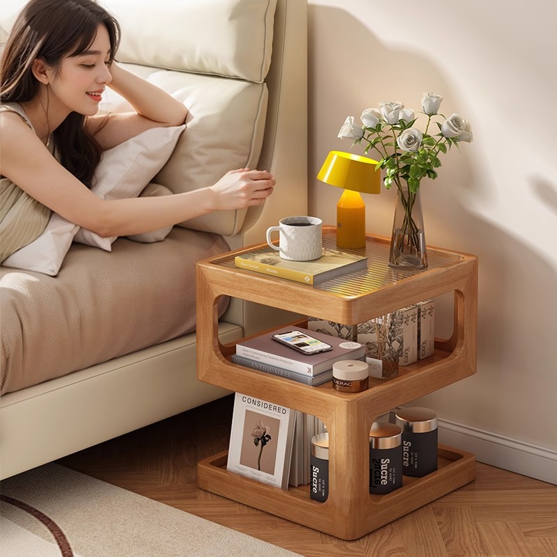 Mesa de cabezal de cama pequeña estante de cama de dormitorio moderno minimalista alternativa creativa de diseño de nicho