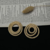 DIY rattan editor bamboo editor ear decoration spot rattan three -circle round earrings natural rattan woven crafts