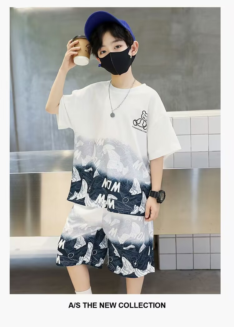 Ensemble de vêtements de sport d'été à manches courtes et à séchage rapide pour adultes, garçons, vêtements de basket-ball, vêtements décontractés pour enfants_voghion.com