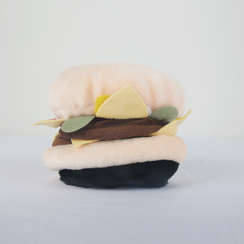 Cubierta de sombrero de hamburguesa de golf transfronteriza cubierta de varilla de dibujos animados de felpa cubierta protectora de cabeza de varilla de madera de hierro de madera al por mayor