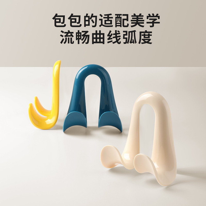 客旅｜包包挂钩弧形挂包架 无痕多功能围巾领带丝巾 包包衣柜挂架|undefined
