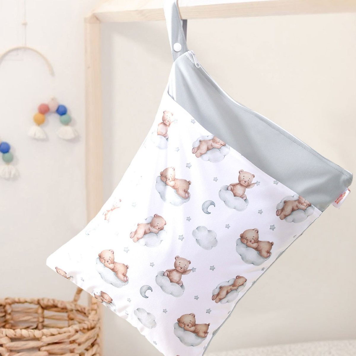 Insベビールーム装飾収納掛け袋クロスボーダー熱売ベビーおむつ袋wetbag乾湿分離30*40