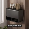 Black wall hanging on the ground dual -use double -cup chopstick tube