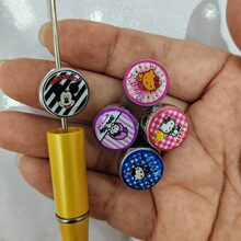 ��ӡ��ͨ���������è��ԲƬ�� DIY�ֹ����鴮��Կ�׹Ҽ���Ʒ���