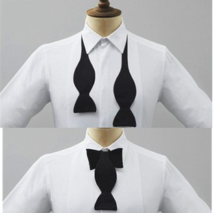 British Fashion Elegant Classic Hand Tie Butterfly Tie Shirt Black Studio Banquet Stage Performance Gourd Tie