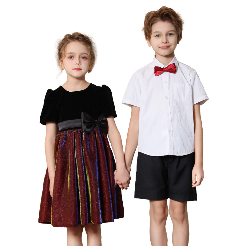 Uniformes de actuación del coro de niños de jardín de infantes para estudiantes de primaria y secundaria, recitación de poesía, discursos, trajes de actuación de danza para niñas