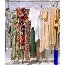 木夕游26棉麻苎麻醋酸连衣裙上衣裤子 品牌折扣直播实体货源女装