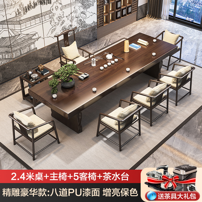 [럭셔리] 2.4 m + 마스터 체어 + 게스트 체어 5 개 + 티 테이블