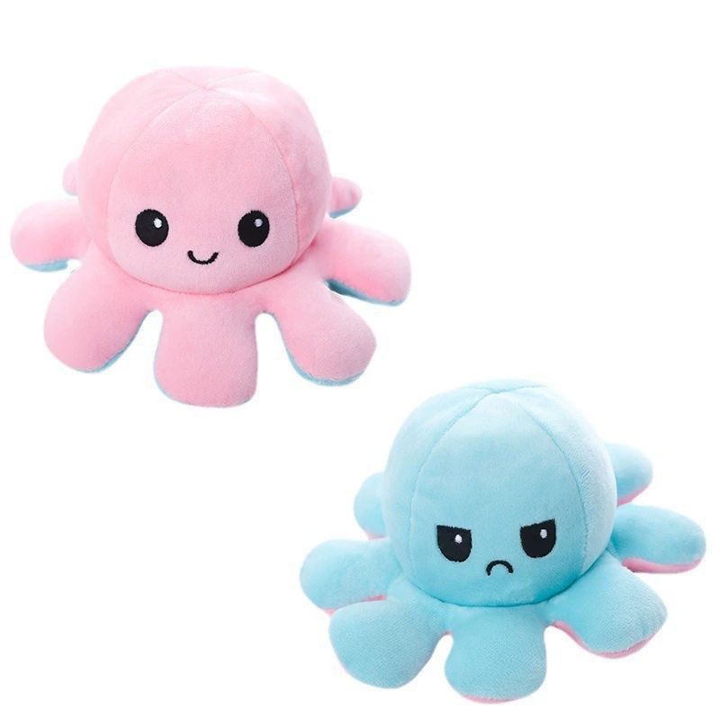 Plush double-sided toy, doll, octopus, Birthday gift