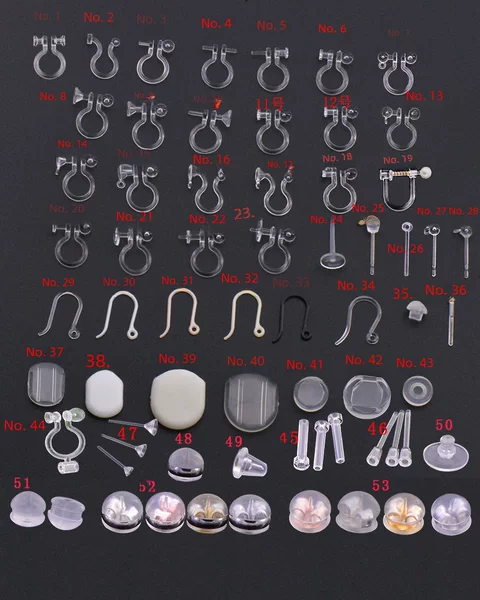 Cross-border supply hot sale DIY ear jewelry accessories transparent invisible plastic resin ear clip no piercing no pain earrings