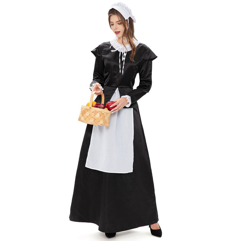 Halloween Women's Clothing European Manor Maid Costume Vintage Garden Maid Costume Long Dress Beer Party Costume Halloween Women's Clothing European Manor Maid Costume Vintage Garden Maid Costume Long Dress Beer Party Costume