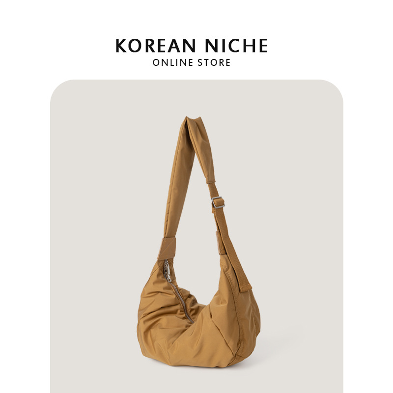 New Korean Dongdaemun Niche Lightweight Nylon Shoulder Crossbody Bag For Women Versatile Commuter Lazy Style Dumpling Bag - Thumbnail 3
