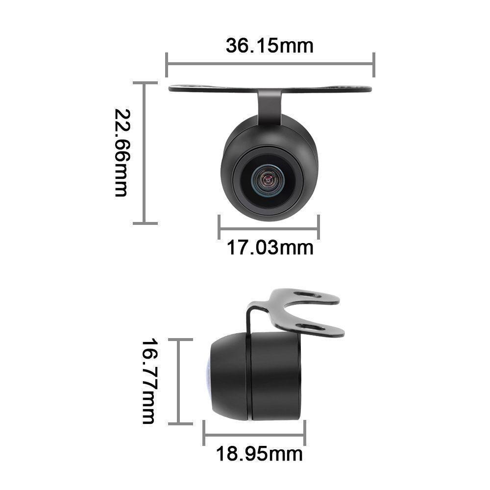 Universal Car Dashcam with Reversing Camera, Butterfly 4-Hole High-Definition Night Vision Rearview Waterproof Camera