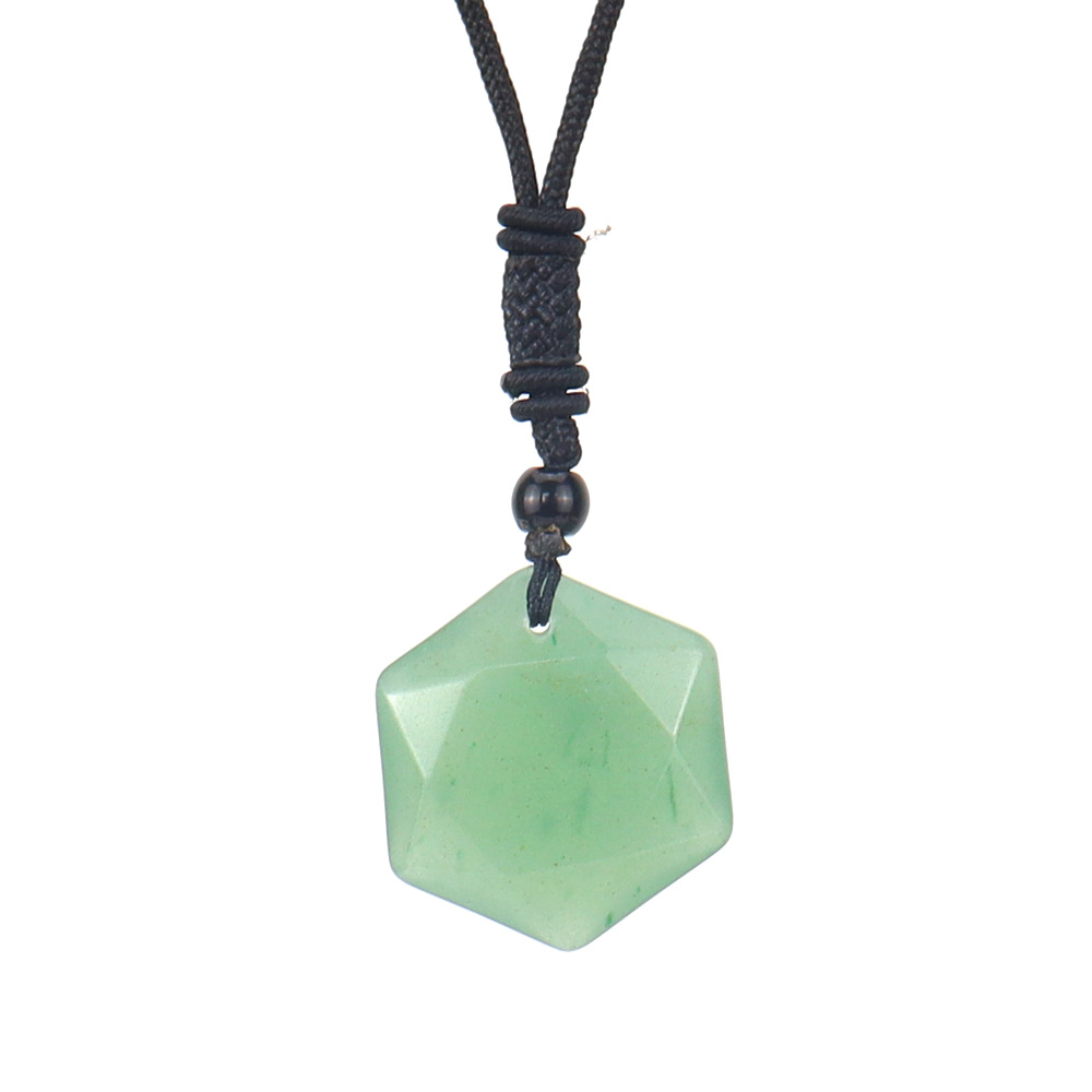 Fashion Hexagram Crystal Plating Pendant Necklace 1 Piece