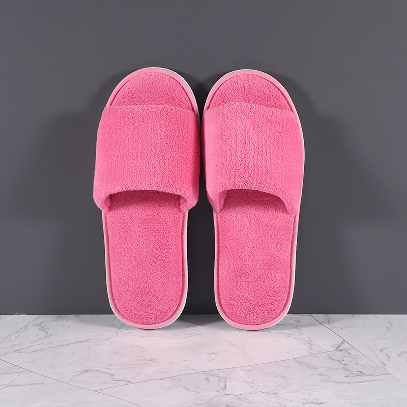 Pantuflas de Felpa Coralina para Hotel y Hogar, Vellón de Coral, Antideslizante, para Hotel y Salón de Belleza image 12