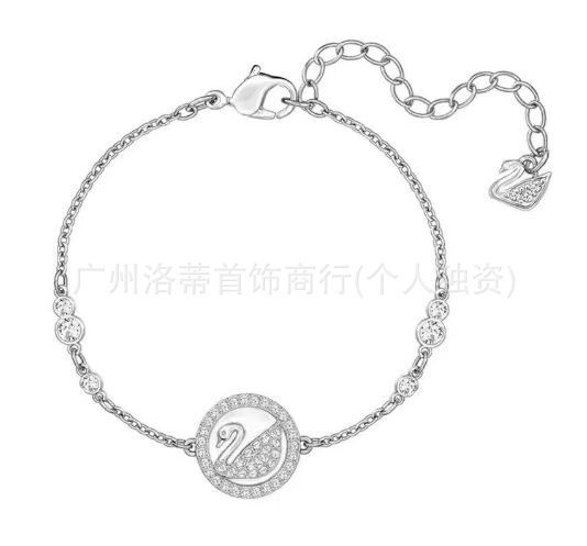 施家高版本恶魔之眼手镯采用施华洛元素世奇灵动方糖天鹅手链女环|undefined