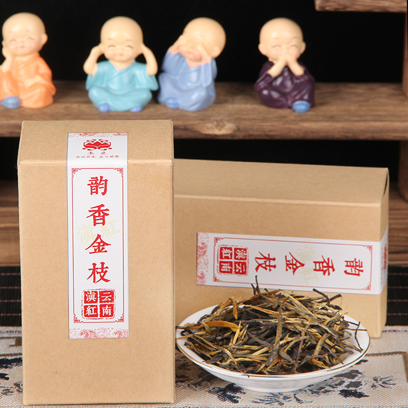 Wholesale 2024 spring tea, Yunan Fengqing red tea, Dianhong Gongfu pine needle red tea, 90g box 