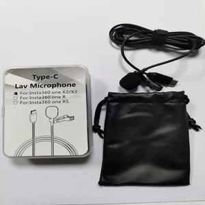 适Insta360 ONEOne R RS X2 X3 X4外接Type-c领夹麦克风录音配件