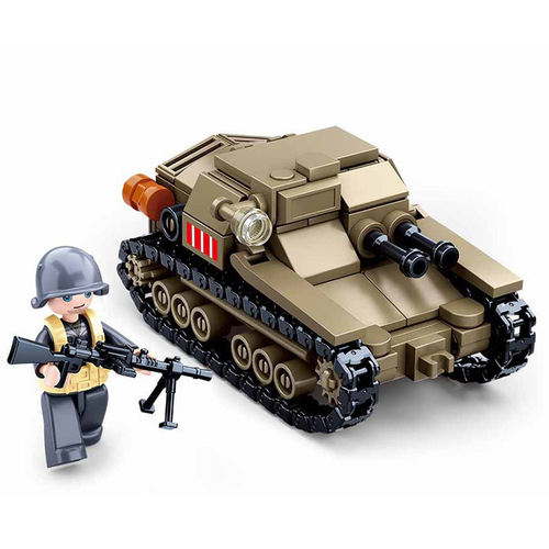 【Dropshipping】Small Lubeban 0709 Ultra-Light Tank World War Assembly DIY Children's Educational Building Blocks Toy