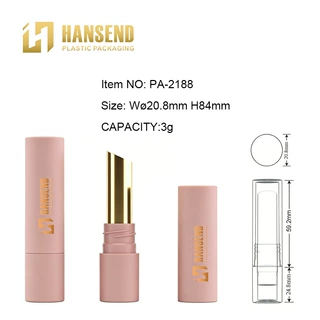 HANSEND高档口红唇膏口红包材定制透明斜平口口蜡11.1mm螺旋配合